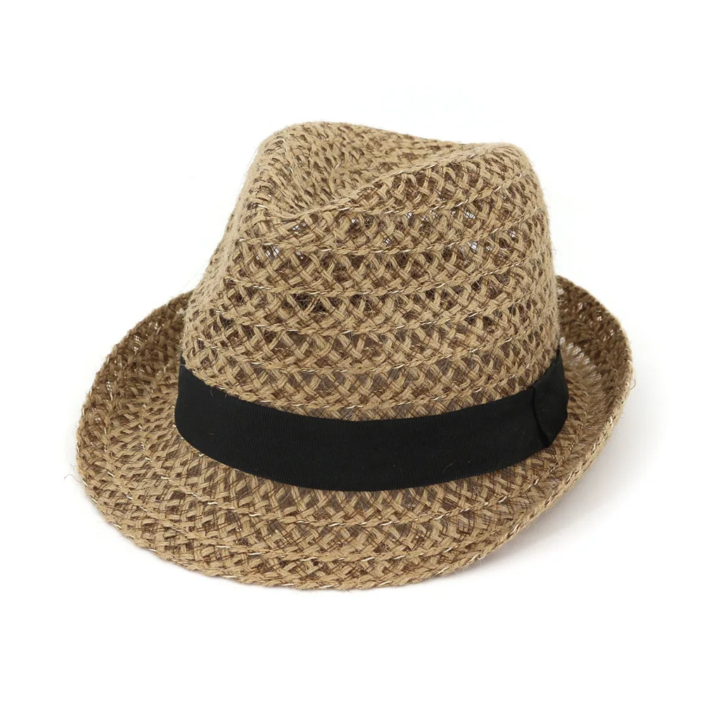 Модная летняя соломенная складная шляпа унисекс с широкими полями пляжная кепка