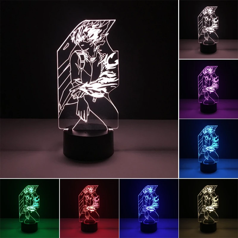 С героями из мультфильма Мой герой Deku 3D лампа Аниме Драконий жемчуг Рисунок 7 Цвет