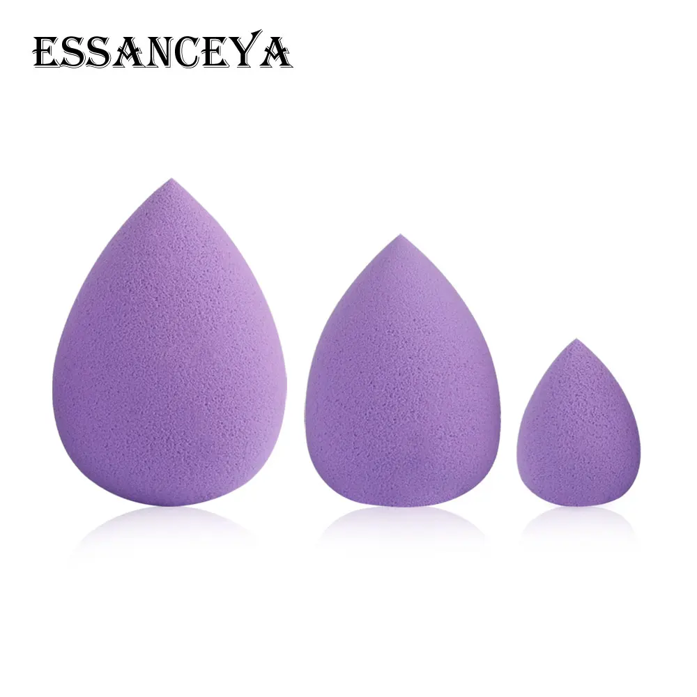 purple Essanceya 3 шт./упак. латексный спонж для нанесения основы под макияж пуховкой косметические Гладкий порошок, макияж для лица, пуфы для Красота Для женщин 4 цвета буфами на рукавах - Цвет: purple