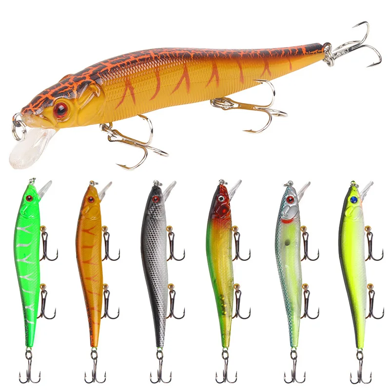 

1PCS 11.5cm/15g professional quality fishing lures hard bait dive 2.5-3m quality wobblers minnow Artificial Bait Tackle