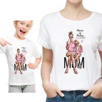 super mother daughter matching t shirts mommy and me clothes family look mom mum mama and baby t shirt dresses outfits clothing