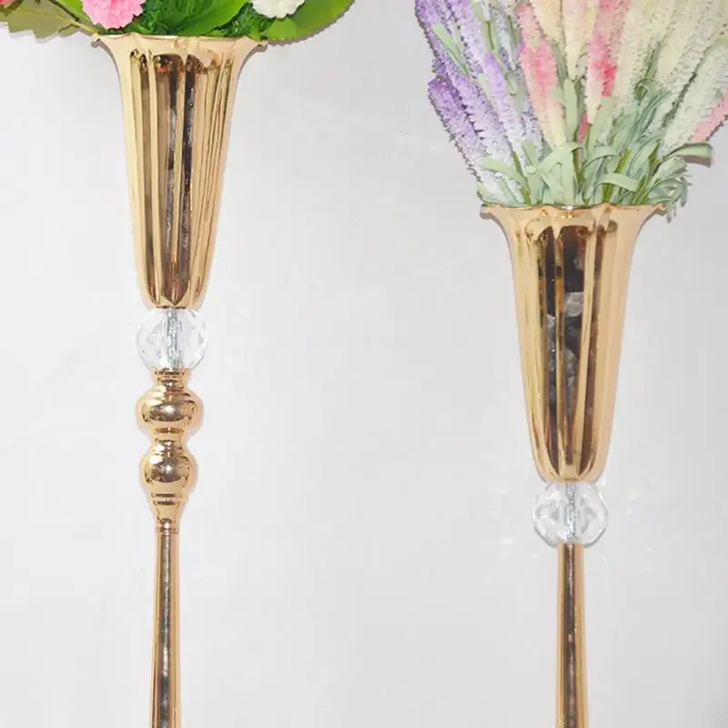 Арахисовые золотые цветочные вазы Настольная Ваза для украшения дома Свадебная