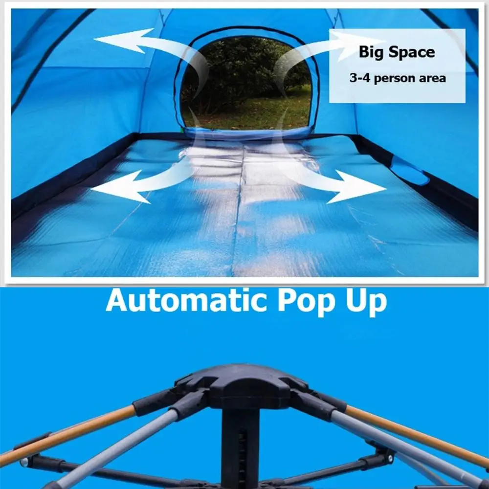 3 4 человека двухслойные палатки для кемпинга Водонепроницаемый палатка уличный