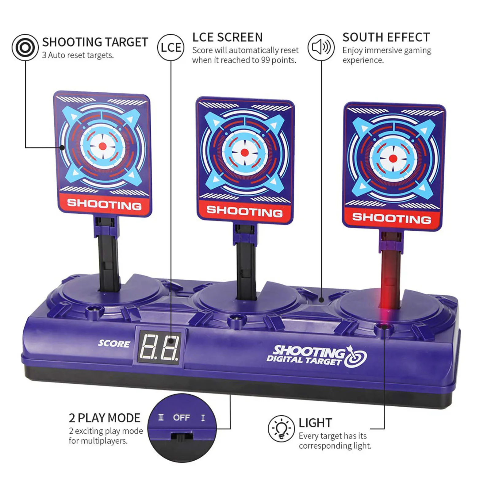 

Electronic Removable Splicing Scoring Target Digital Shooting Detachable Scoring Target Boy Outdoor Shoot Training Practice Toy