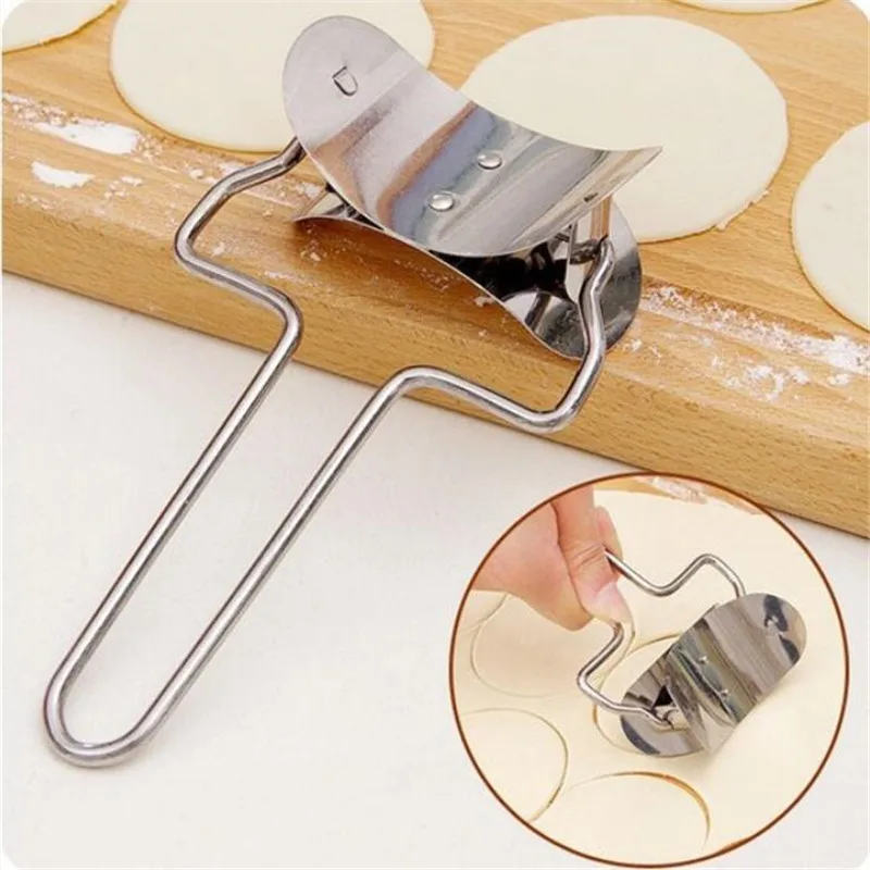 

Stainless Steel Dumpling Wraper Mould Dough Circle Roller Machine Dumpling/Pie Maker Pizza Pastry Cutters Rolling Cooking Tools