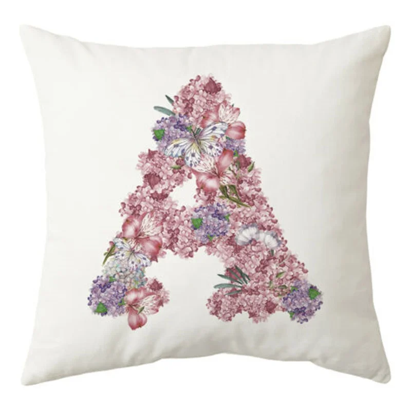 Фиолетовый цветок бабочка письмо Подушка Чехол домашний декор для дивана