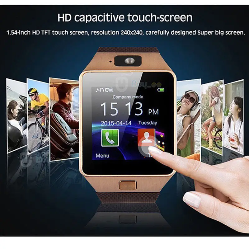 Bluetooth Смарт-часы DZ09 с камерой и слотом для SIM-карты HTC Samsung/Android Phone |