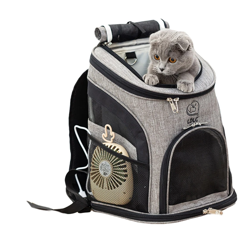 

Cat Carrier Breathable Backpack Cationic EVA Built-In Fiber Rod Bottom Reinforcement Strong Load-Bearing Self-Locking Zipper