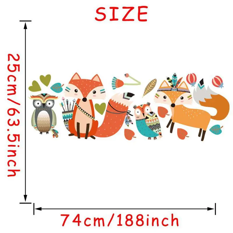 Наклейки на стену в индийском стиле с изображением животных наклейки для детской