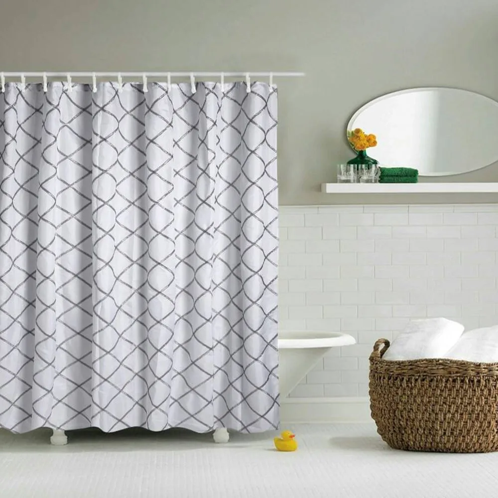 Кружевная душевая занавеска Dafield роскошная Водонепроницаемая моющаяся для душа