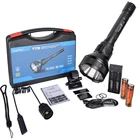 Высокомощные Тактические светодиодные фонарики для охоты Trustfire T70 1 км мощный яркий 2300 люмен 18650 фонарь уличное освещение для самообороны