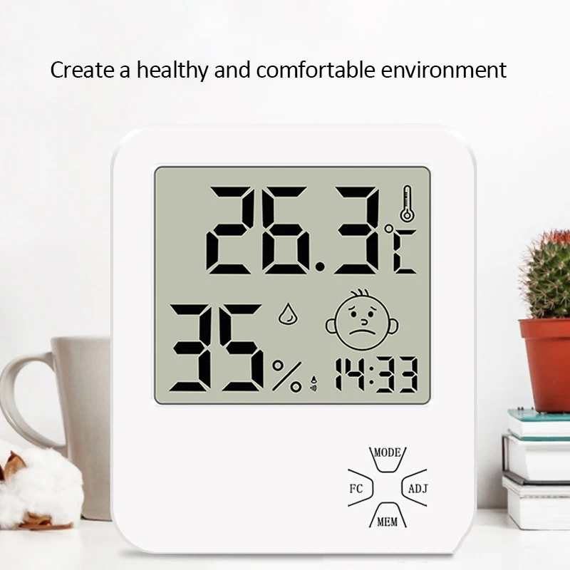 multifunctional indoor room lcd electronic temperature humidity meter digital thermometer hygrometer weather station alarm clock free global shipping