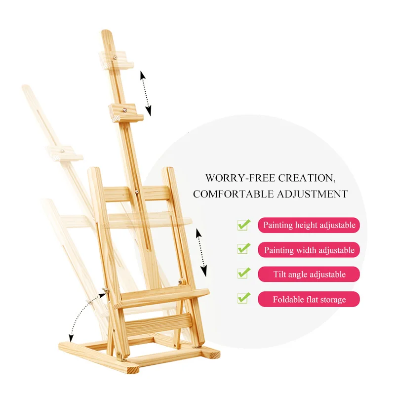 Портативная Регулируемая деревянная подставка для эскиза путешествий складная