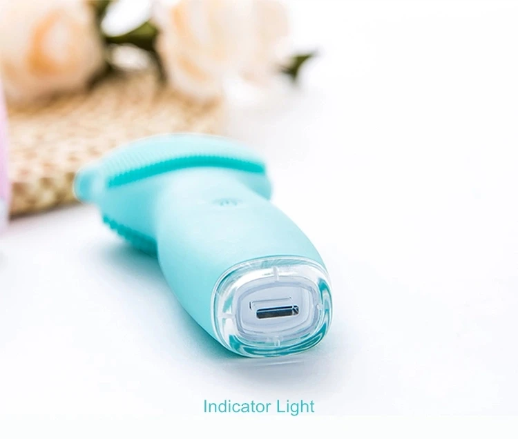 Электрическая силиконовая щётка для очищения лица портативная 3D чистка