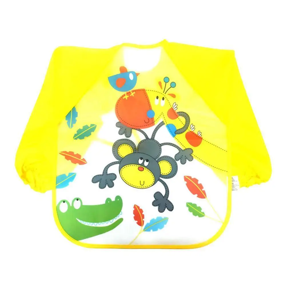 

Waterproof Baby Bibs Kids Toddler Long Sleeve Scarf Bib Feeding Art Apron Burp Infant Cloth Smock Cartoon Bibs Boys Girls Z3M2