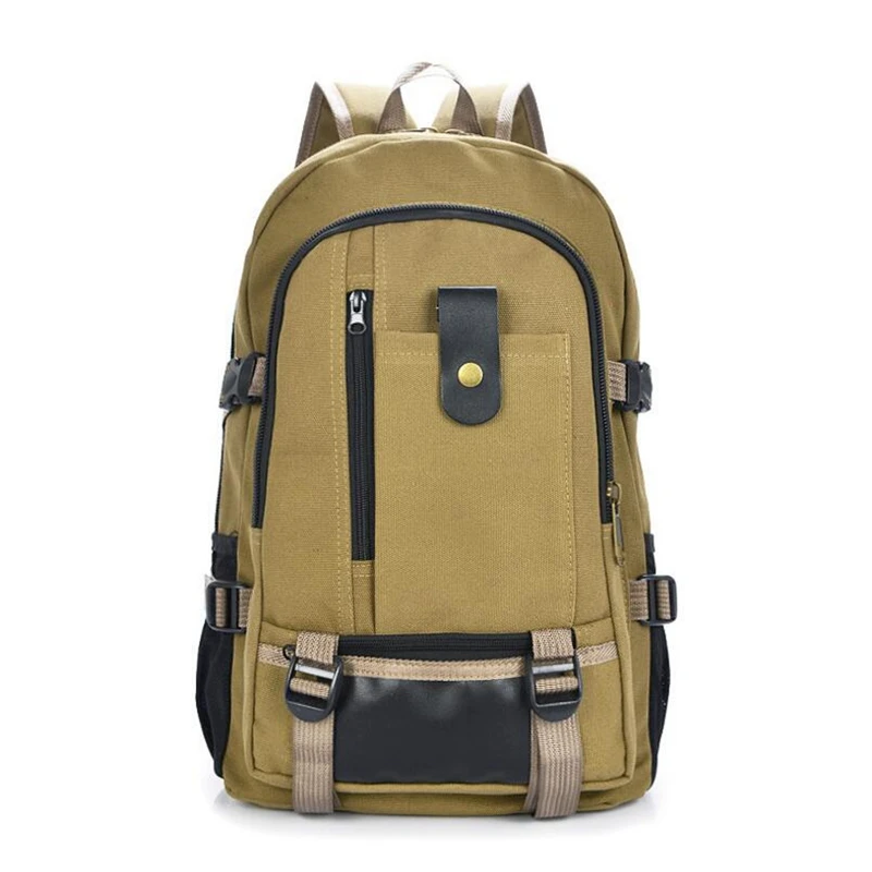 

2023 Vintage Outdoor Travel Backpacks Army Green Khaki Men Women Big Capacity Laptop Backpack School Canvas Rucksacks feminina