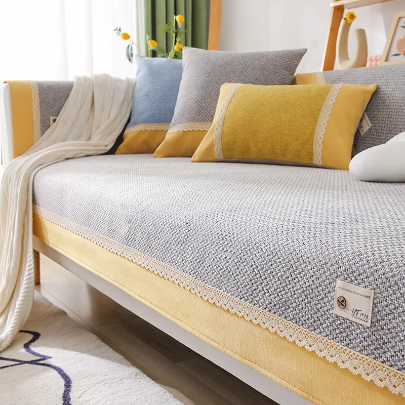 

Cotton Linen Corner Sofa Covers for Living Room Non-slip Sofa Covers Sofa Chaise Cover Lounge Couch Cover 3 Seater Sofa Cover