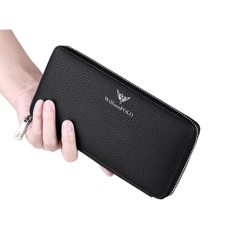 Кожаный люксовый бренд мужские кошельки длинный мужской кошелек клатч деловой