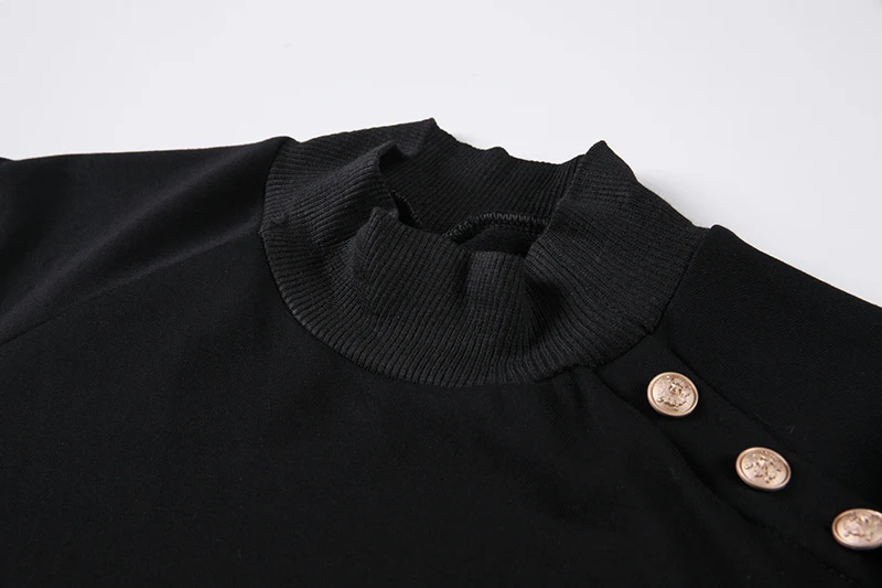 

Black Loose Fit Plaid Irregular Sweatshirt New Turtleneck Long Sleeve Women Big Size Fashion Spring Autumn 2021 1DD0363