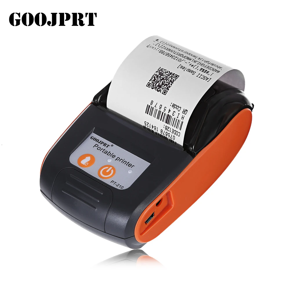 GOOJPRT PT 210 58 мм Bluetooth принтер беспроводной мини портативный термопринтер для чеков