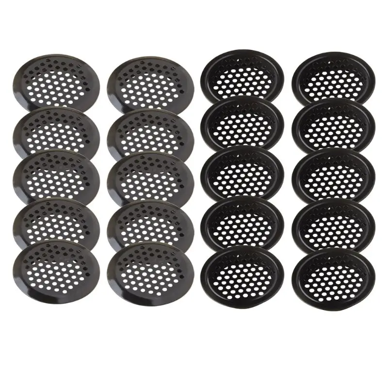 

10Pcs/Set 19-53mm Wardrobe Cabinet Mesh Hole Stainless Steel Louver Air Vent Ventilation Cover Accessories