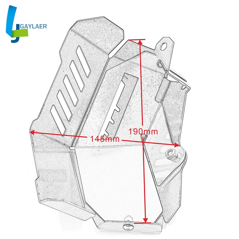 

Motorcycle Water Coolant Radiator Side Resevoir Guard Cover for Yamaha MT09 FZ09 2013-2016