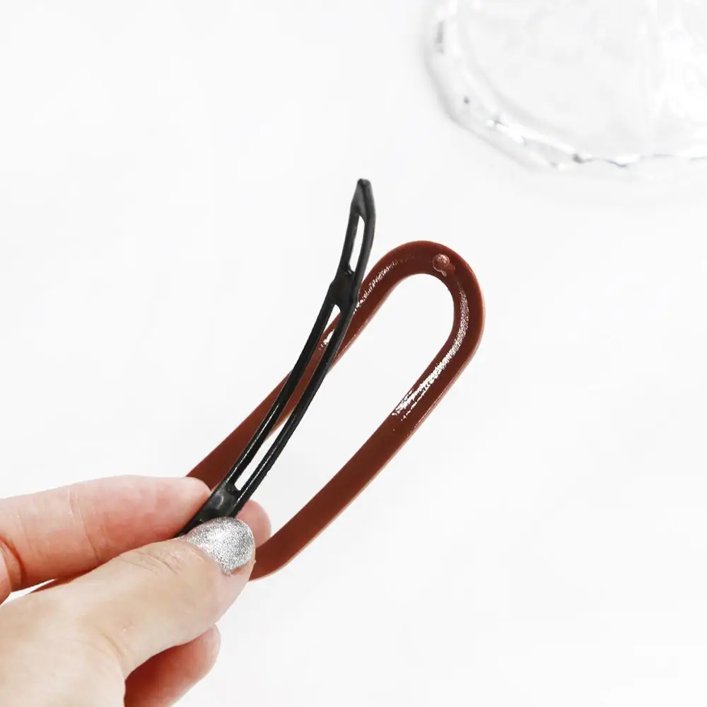 2Pcs Geometric Barrette Moran Oval Hair Clip for Girl Women Fashion Hairgrips Accessories |