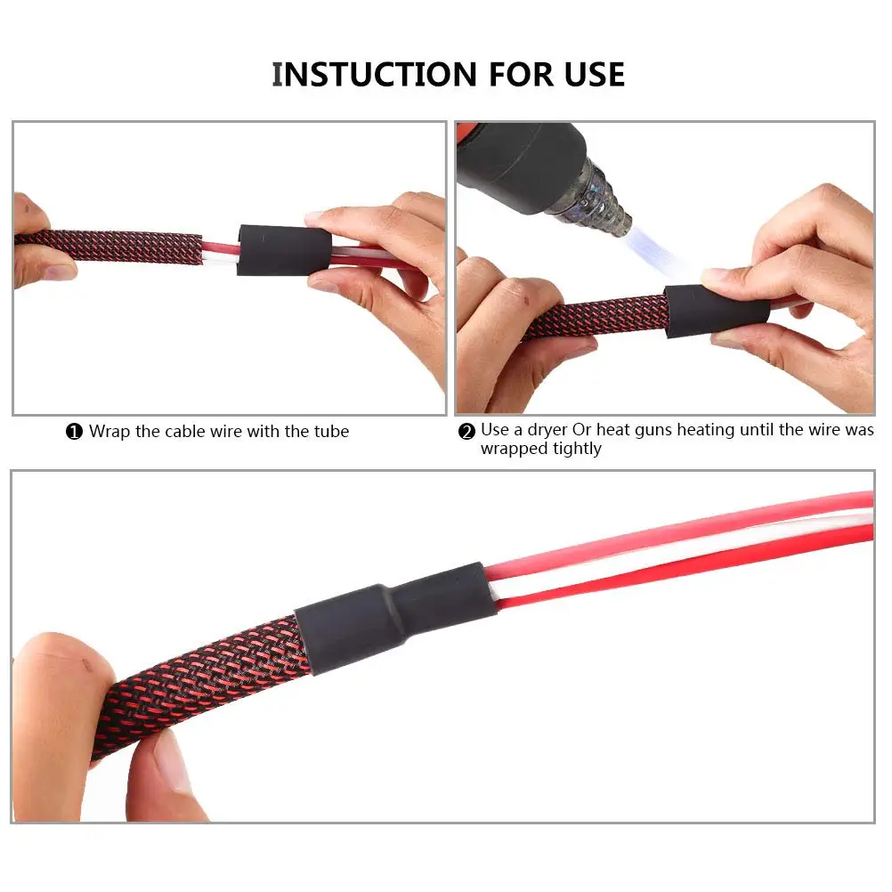 Набор термоусадочных трубок с двойными стенками 3:1 5 размеров (диаметр): 150 3/8 1/4 3/16