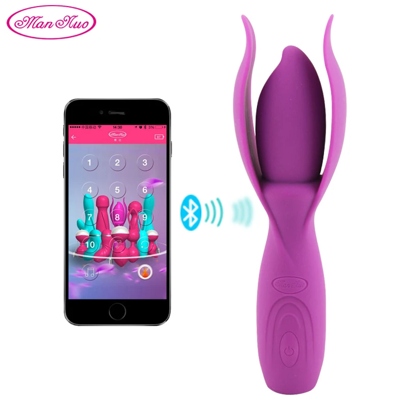 Человек НУО большой фаллоимитатор вибратор с дистанционным управлением по Bluetooth