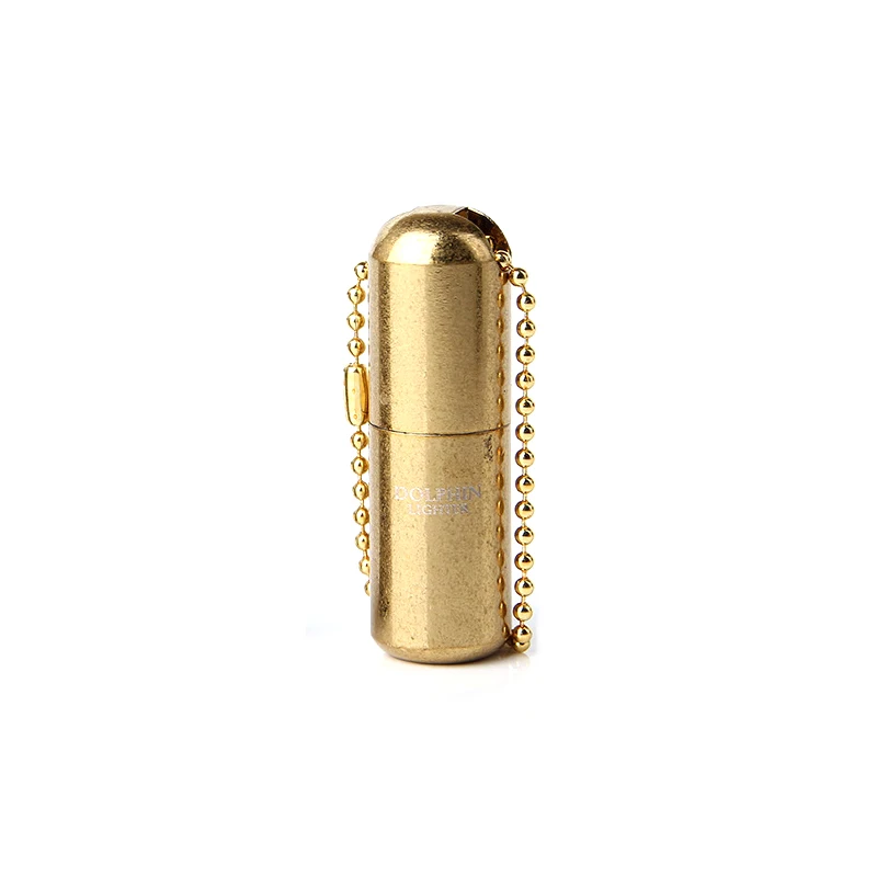 gold3 1 шт. компактная керосиновая зажигалка, капсула, бензиновая зажигалка, надутая цепочка для ключей, бензиновое колесо, зажигалка, шлифовальные инструменты для улицы - Цвет: gold3