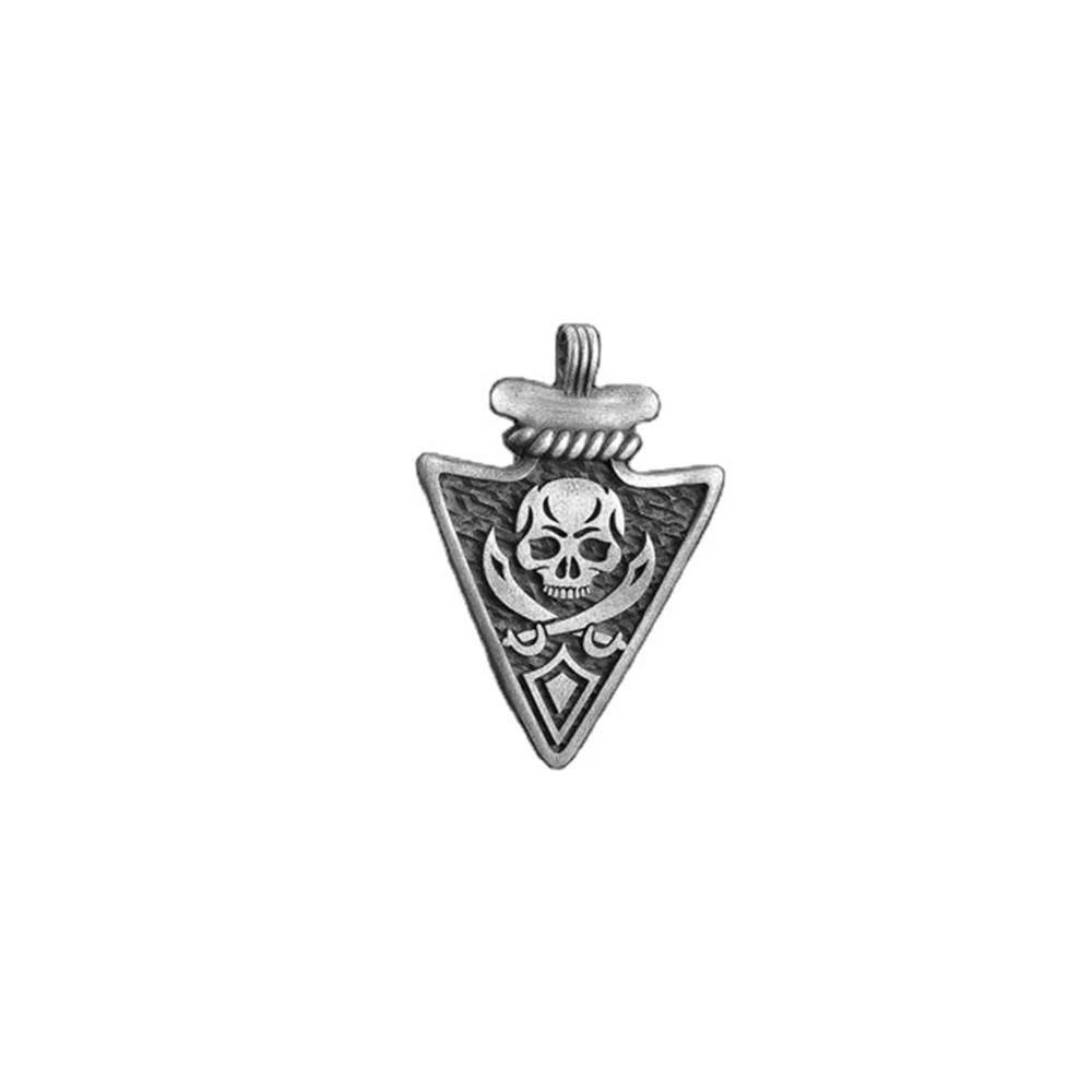 

Viking Arrow Pendant Skull Men's Personality Hip Hop Titanium Steel Necklace European and American Retro Style Men's Necklace