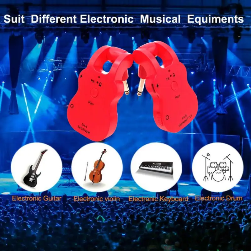Гитарный звукосниматель 2 4 ГГц беспроводной Встроенный перезаряжаемый литиевый