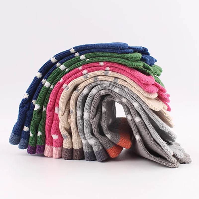 5 Pairs Combed Cotton Five Finger Socks For Woman Girl Soft Dot Solid Cute Toe Socks Harajuku Brand Party Ankle No Show Socks