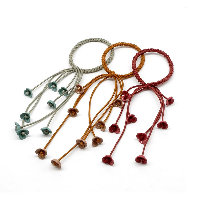 

1PC Vintage Girls Ring Pearl Headwear Handmade imitation pearl Band Rubber Ties Accessories Elastic Hair Rope