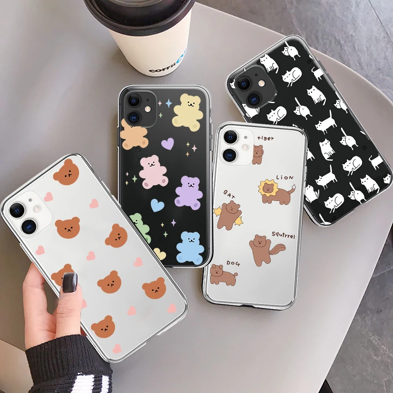 Чехол с мультяшным медведем для Samsung Galaxy A51 A52 A21s A70 A71 A72 A50 A30S A50s S21 Ultra S30 S20 FE S10 Lite S11e