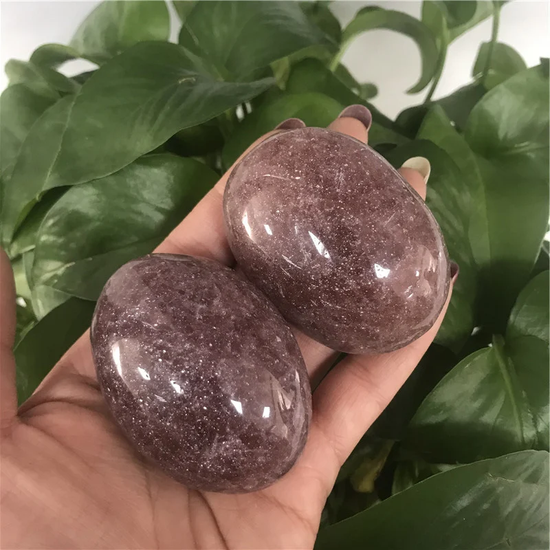 Натуральный кристалл из клубничного кварца пальмовый камень необработанный