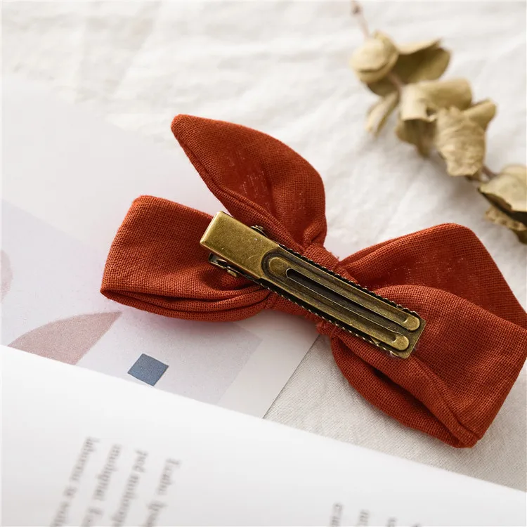 Детская булавка для волос из ткани с бантом, боковой зажим для девочек, аксессуары для волос в японском и корейском стиле.