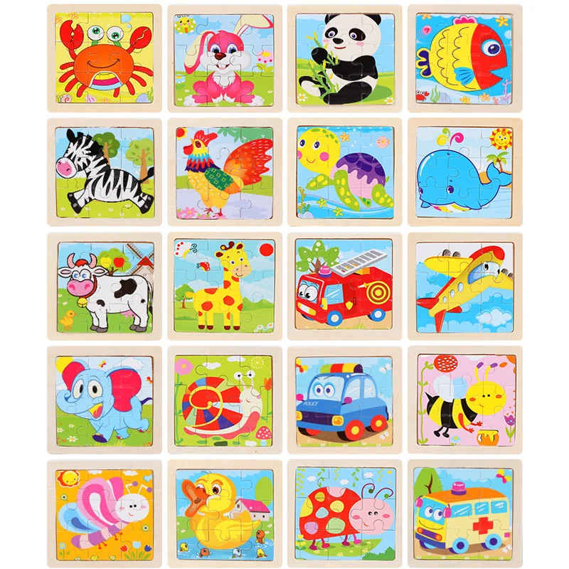 Монтессори Деревянные пазлы Игрушки для детей Развивающие Детские доска