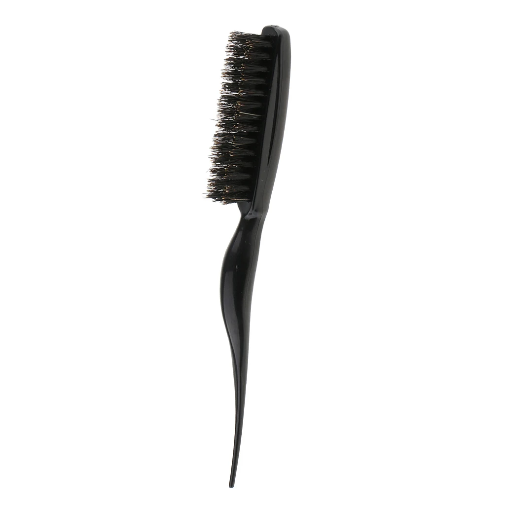 

Professional Detangling 3 Rows Teasing Comb Brush Back Combing Brush Plastic Handle Hair Styling Tool Black 3 Rows Hair Comb