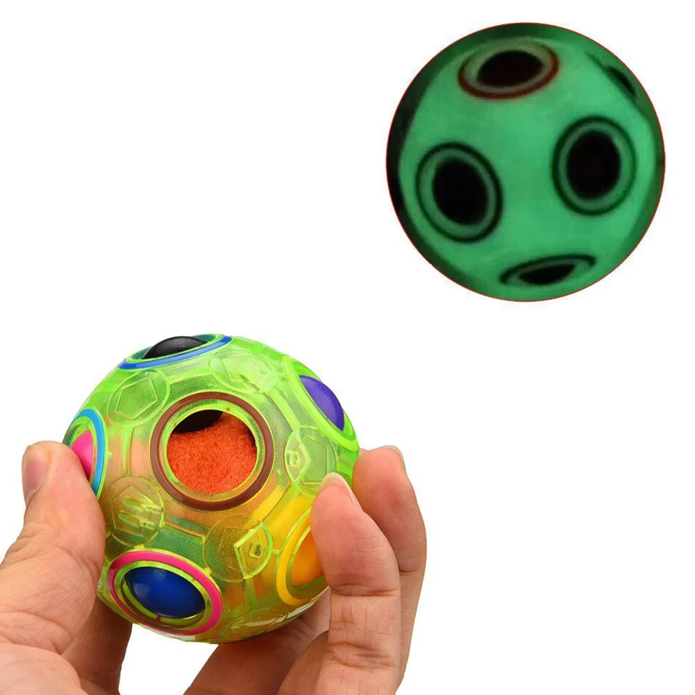 Bolas y cubos de arco iris m&aacute;gico creativo para ni&ntilde;os y adultos, rompecabezas de velocidad, Bola de aprendizaje educativo, Regalos divertidos, juguetes para aliviar el estr&eacute;s-2