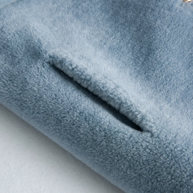 Пальто из натурального меха стрижка овец длинное зимнее пальто женская одежда 2020