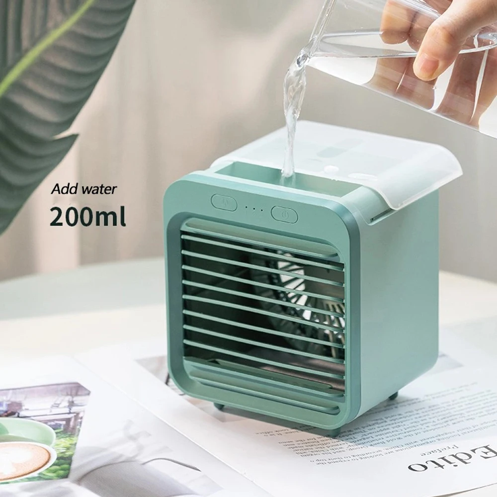 

Mini Humidifier Desktop Fan Cooling Student Dormitory Office Portable Usb Charging Humidification Nano Spray Fan Cooling Tools