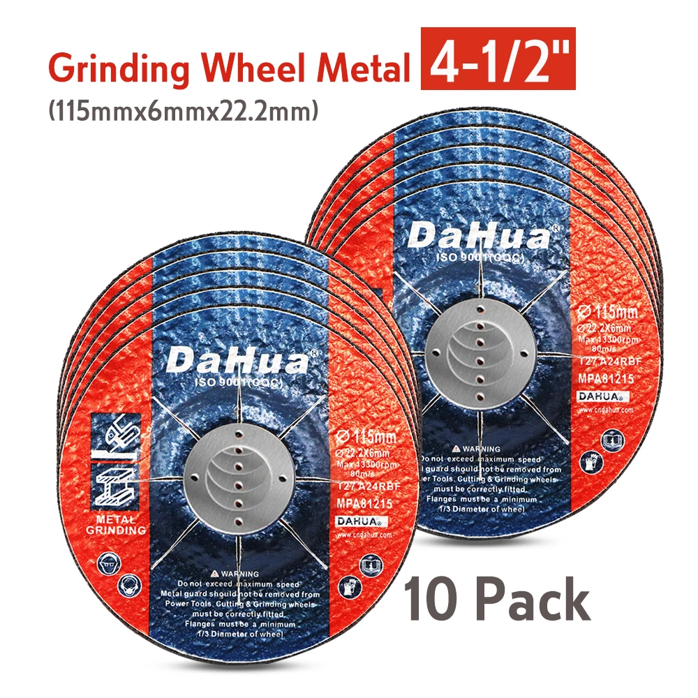 

DaHua 8/10 шт. 115 мм 4,5 дюйма металлические режущие диски из нержавеющей стали отрезанные шлифовальные диски для углового шлифовального круга