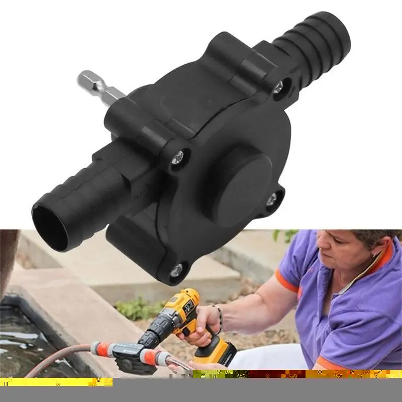 Hand Electric Drill Drive Large Flow Water Pump Interface Black Priming Mini Oil Standard Household Transfer K6Y4 | Обустройство дома