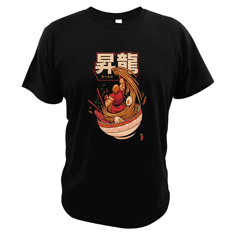 Футболка короткого юката карикатура истребитель рамен японская культура видео