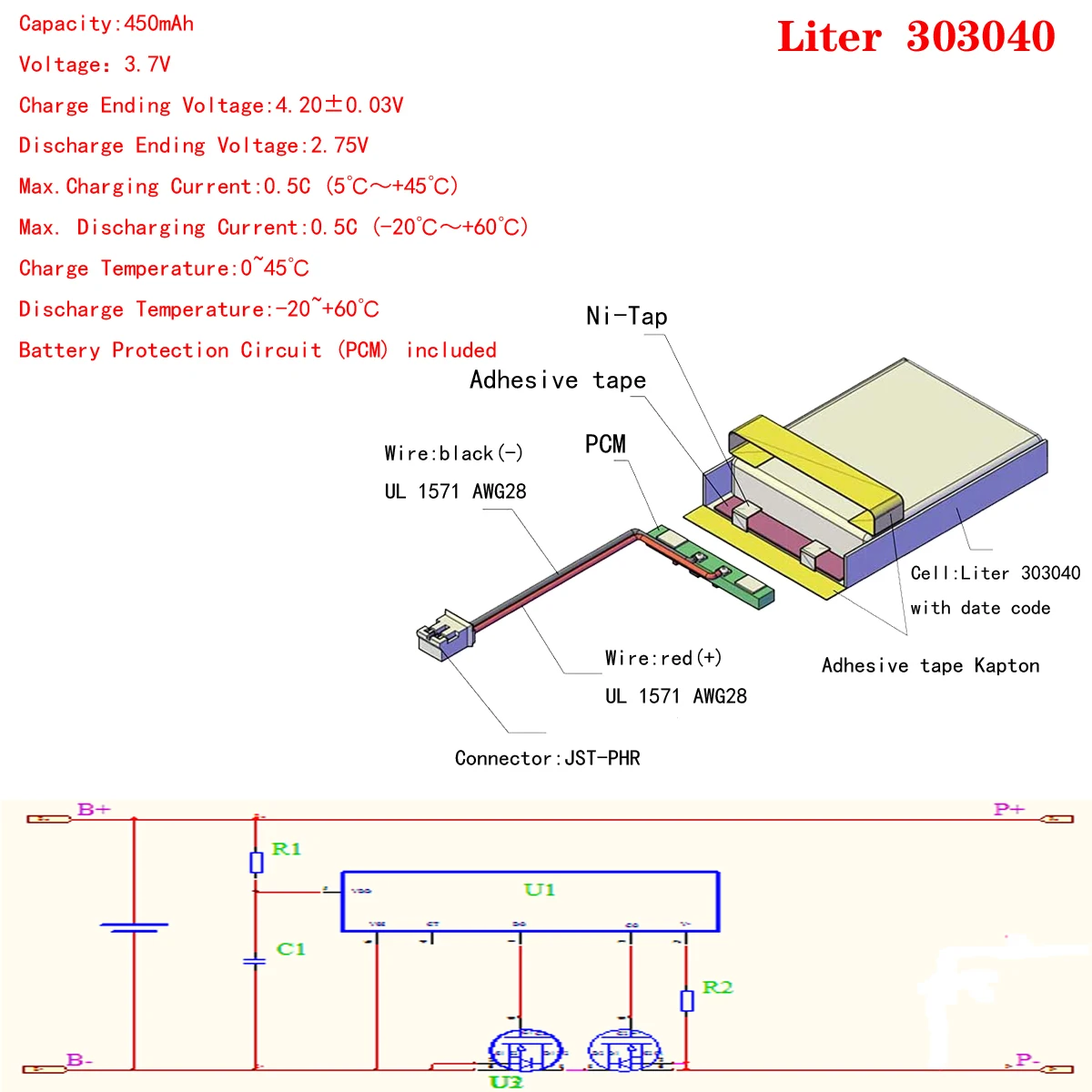 3 7 V 450mAh 303040 перезаряжаемая батарея для MP3 MP4 мобильного телефона bluetooth аналогичная