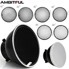 7-дюймовый стандартный отражатель 18 см с сотовой сеткой 102030405060 градусов для крепления Bowens Studio Light Strobe Flash