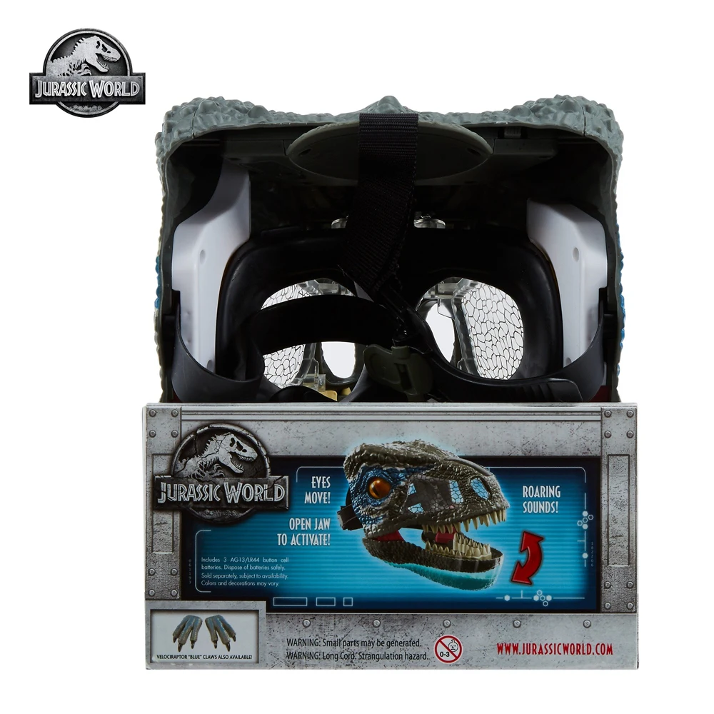 Игрушка Мир Юрского периода Маска сделай сам со звуковым эффектом Синяя