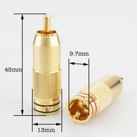 high quality audiocrast rca plug solder gold audio video adapter cable connector cable connector phono rca connetor