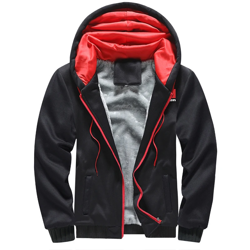 

Men's New Winter McLaren Car Logo Zipper Hoodies Printing Sweatshirts Coats Thicken Plus Cotton Padded Comfortable Jackets